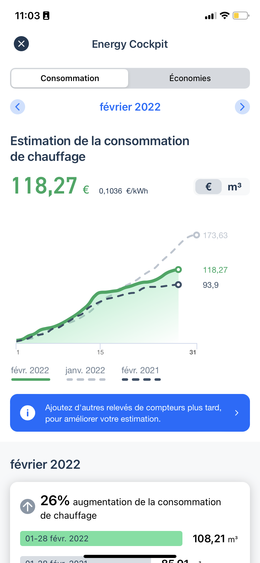 Suivi de ma consommation d'énergie dans l'application Tado°