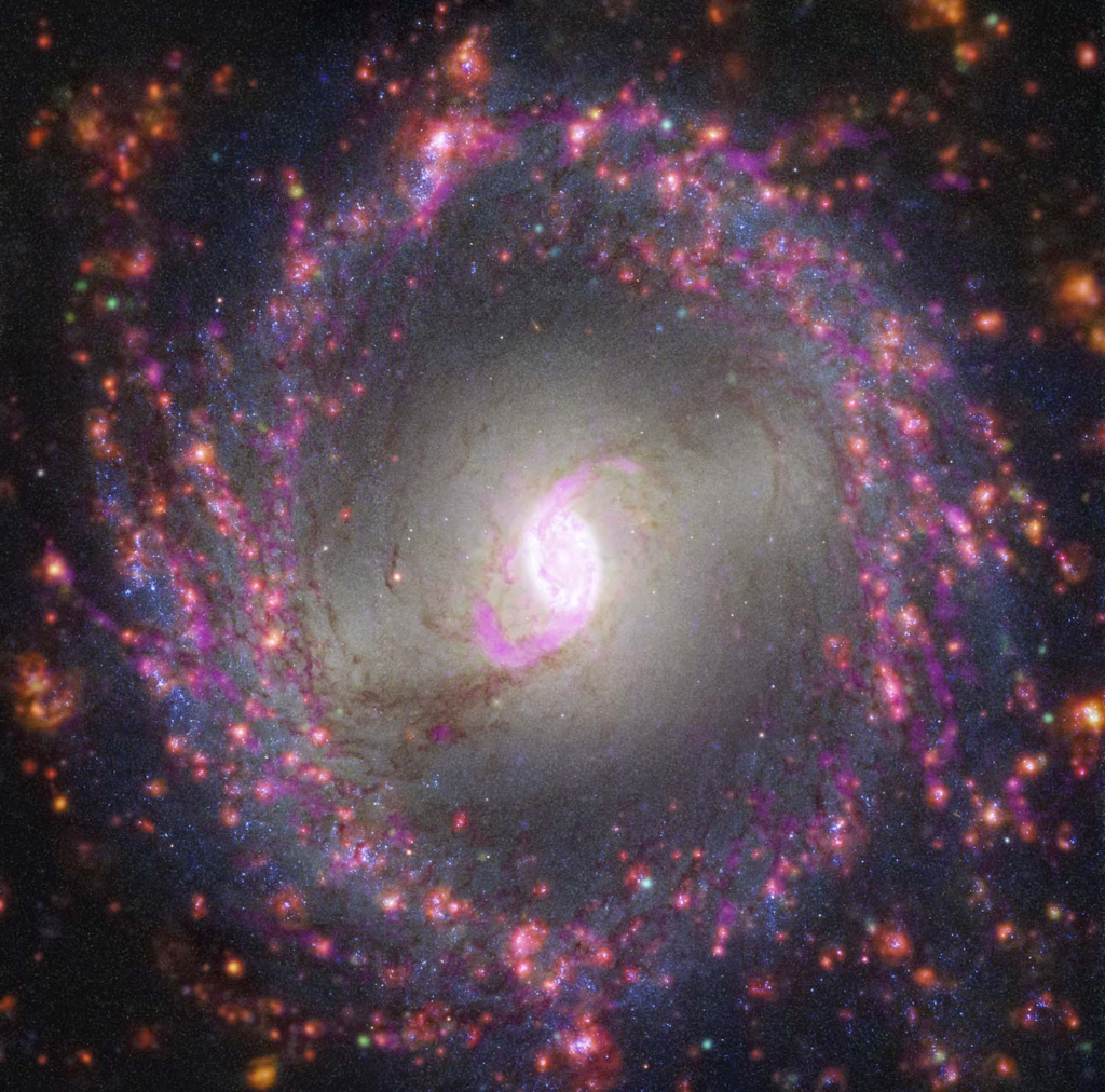 La galaxie à spirale NGC 3351 prise par le télescope James Webb